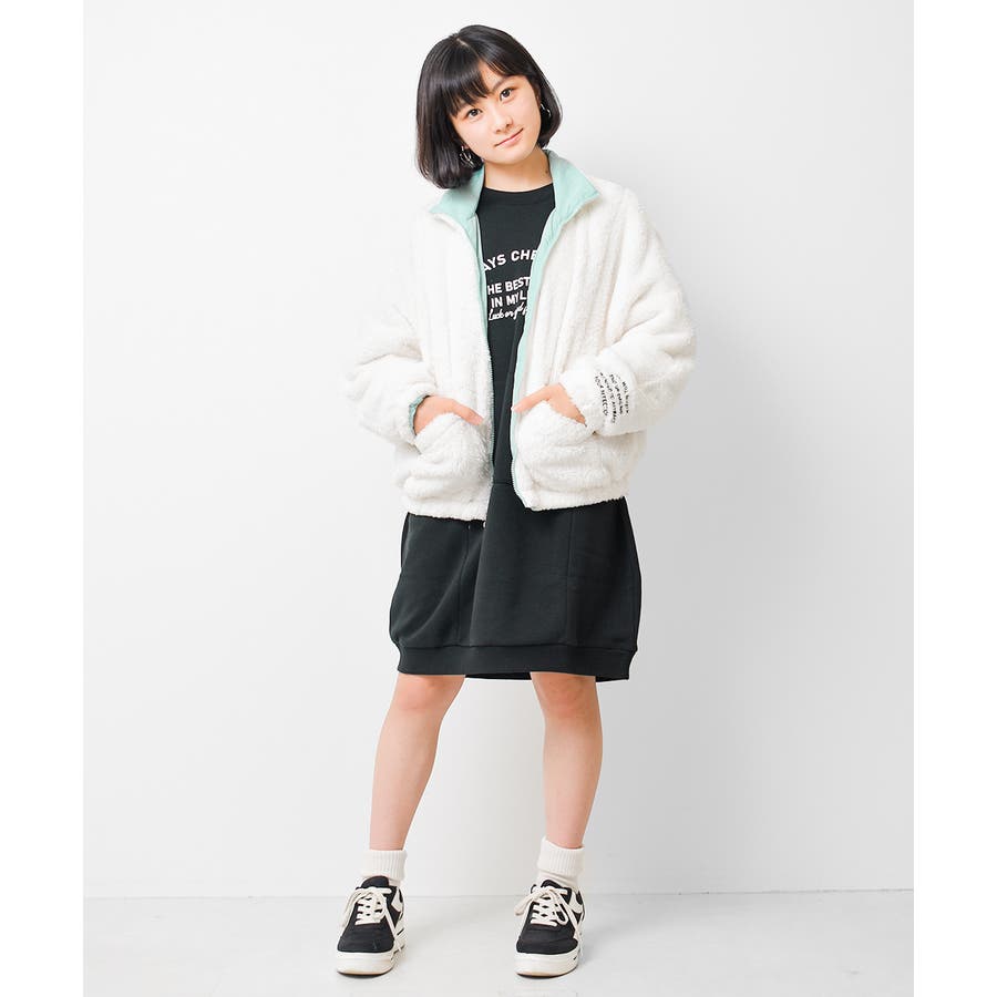 リバーシブルボアブルゾン