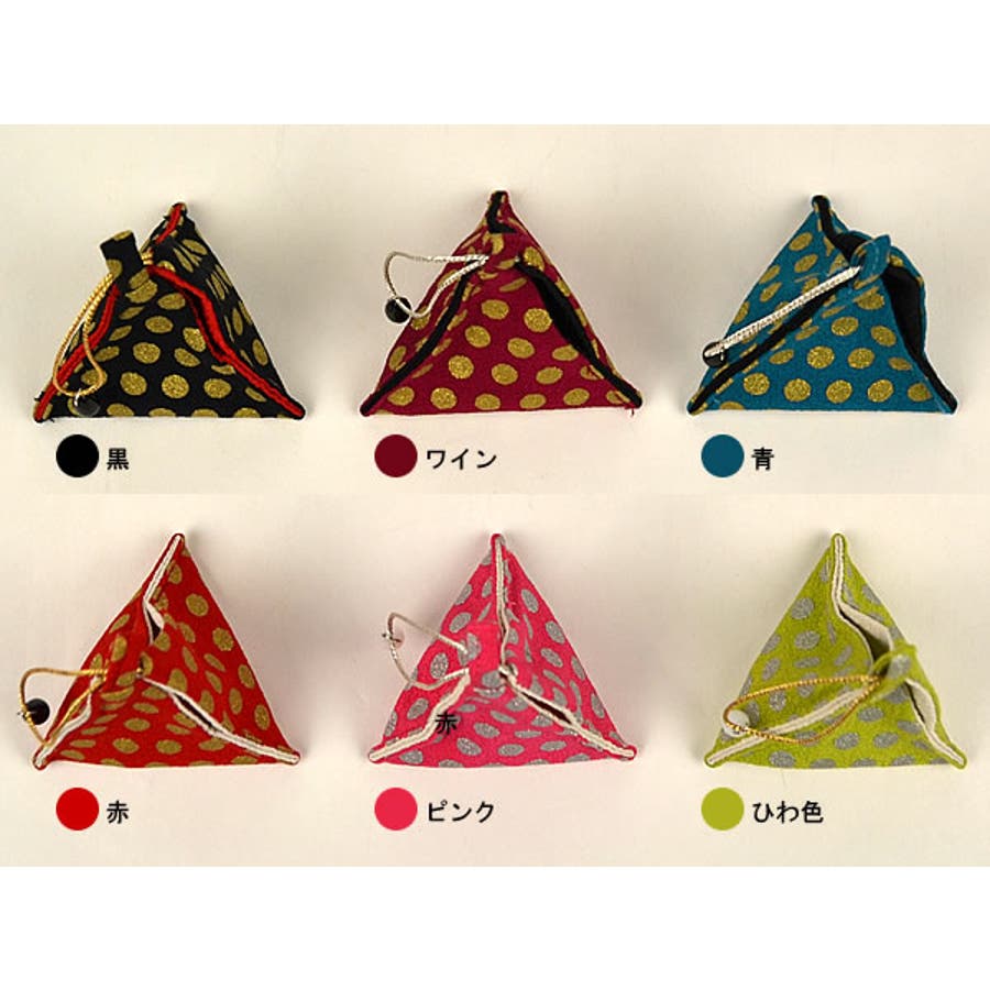 匂い袋】【サシェ】かわいいピラミッド型 ドット柄 の匂い袋[品番