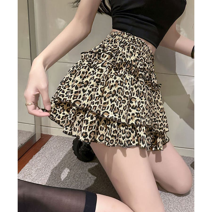 ブラウンレオパードミニスカート | ファッション通販サイト NUGU