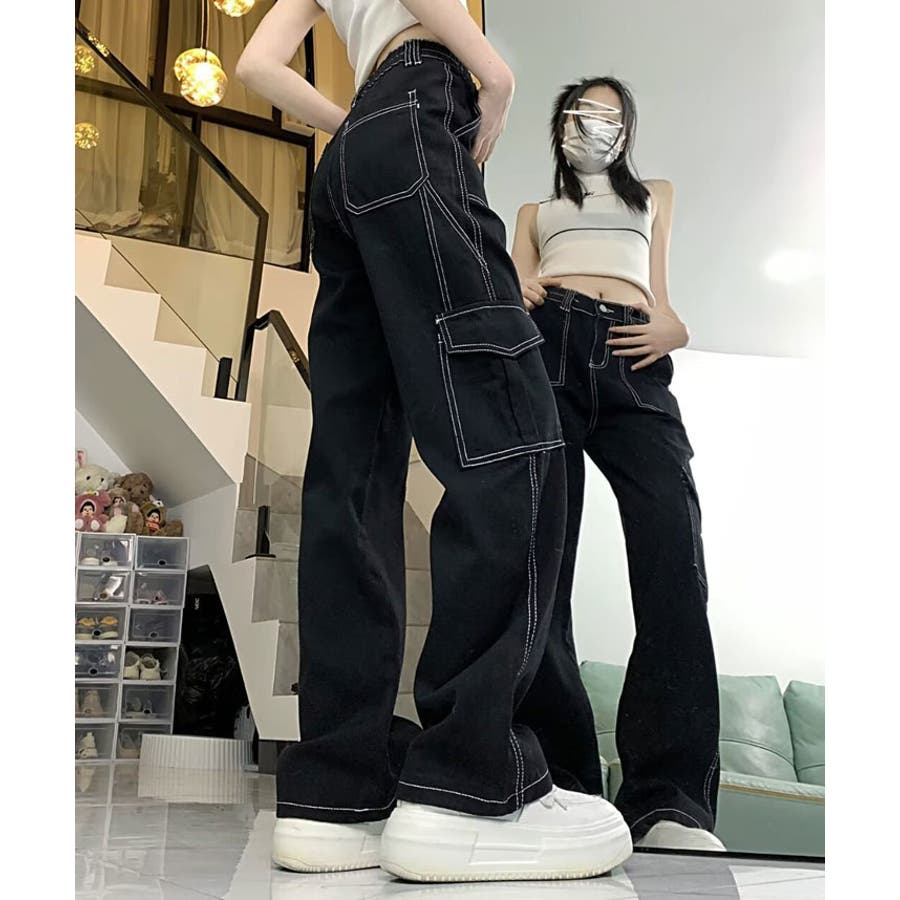 色々な ステッチペインターカーゴパンツ ペインターパンツ ボトムス パンツ