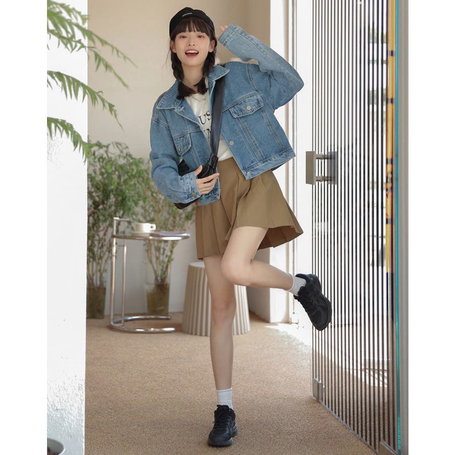 テーラード風デニムジャケット トップス アウター[品番