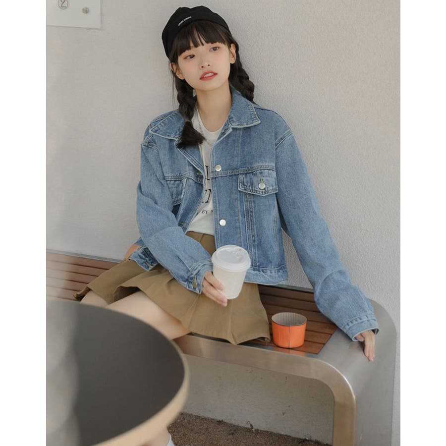 一番人気物 テーラード風デニムジャケット アウター[品番 トップス 女性用