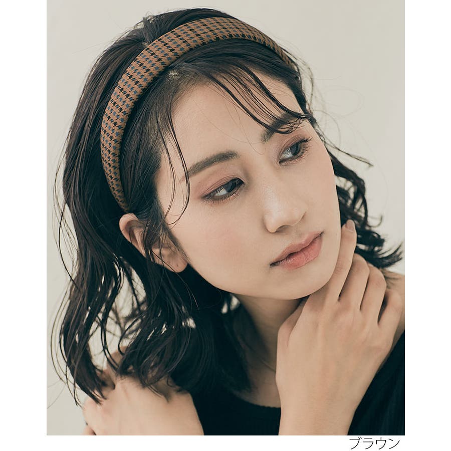 千鳥格子柄ワイドカチューシャ 小物 ヘアアクセサリー[品番：IK000006456]｜kirakiraShop  （キラキラショップ）のレディースファッション通販｜SHOPLIST（ショップリスト）