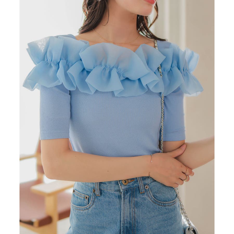 デザインフリルトップス［C7159］[品番：KO000014464]｜KOBE LETTUCE（コウベレタス）のレディース ファッション通販｜SHOPLIST（ショップリスト）