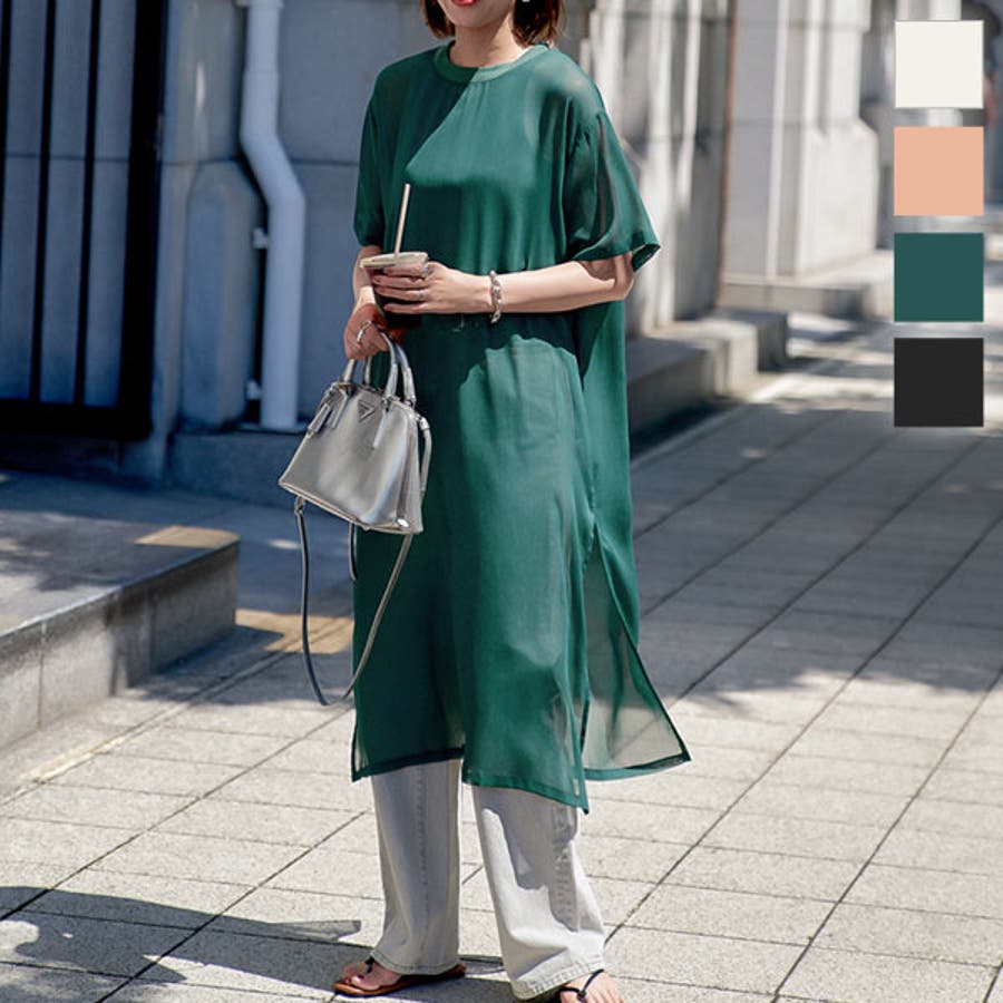 シアースリットワンピース［E3148］[品番：KO000012948]｜KOBE LETTUCE 