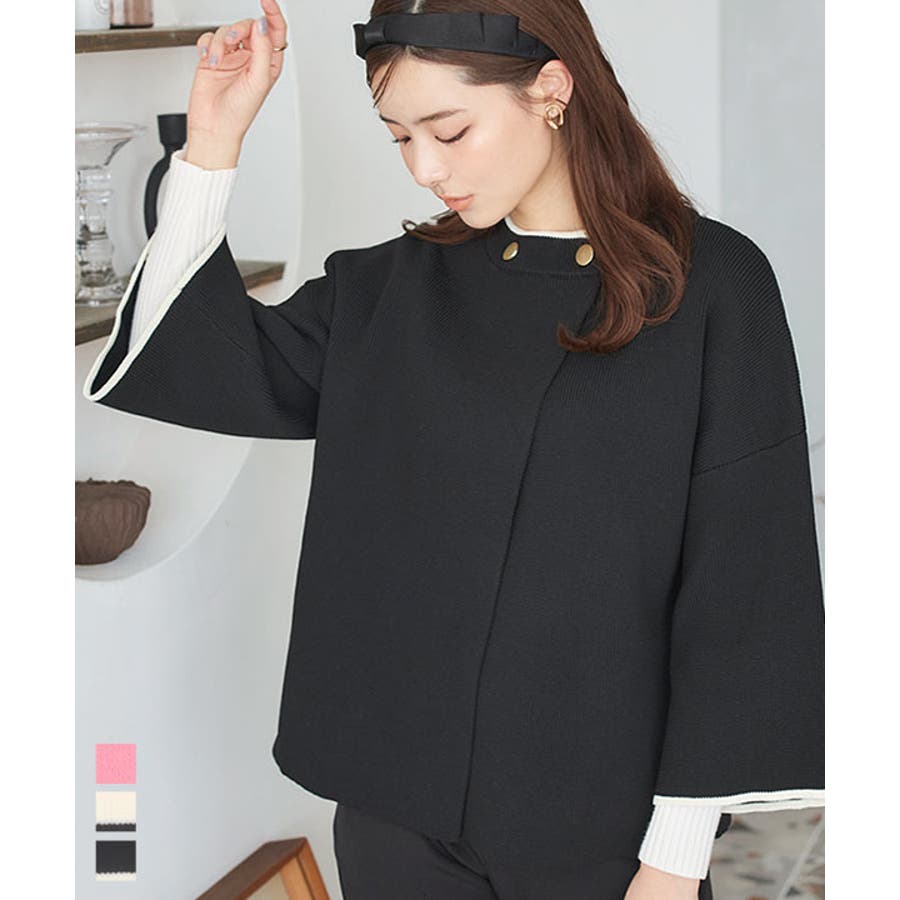 Ｓ/R & M ブラウス オープンフロント カーディガン スリーブジャケット SLY | FRONT ZIP BACK OPEN ブラウス (シャツ・ブラウス ) |SHEL