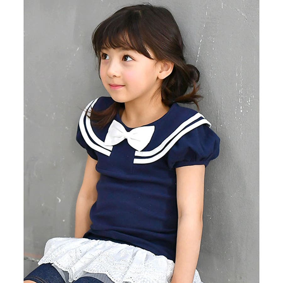 【2024新春福袋】 半袖トップス 子供服 キッズ 女の子 春 夏 秋 セーラー 韓国子供 トップス