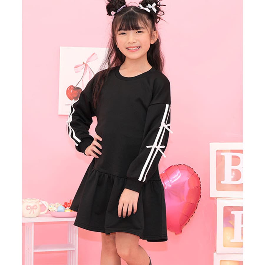 マーメイドワンピース リボン ライン[品番：BEEK0003730]｜子供