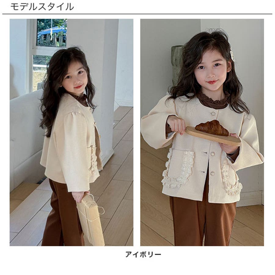 ノーカラージャケット 子供服 キッズ 女の子 春 秋 冬 韓国子供服[品番