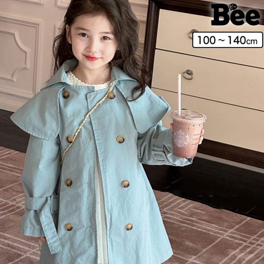 トレンチコート 子供服 キッズ 女の子 春 秋 冬 韓国子供服[品番 ...