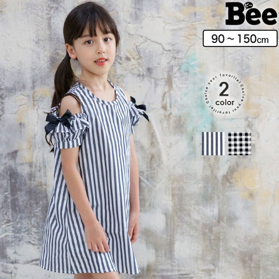 韓国子供服bee オフショルダーワンピース 女の子 品番 Beek 子供服 Bee コドモフクビー のキッズファッション通販 Shoplist ショップリスト