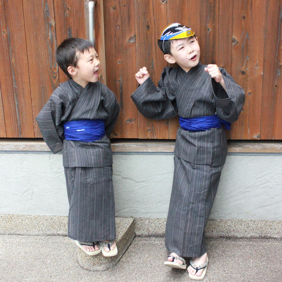 浴衣 単品 キッズ こども 男の子 しじら織り[品番：TEIW0000038]｜京の