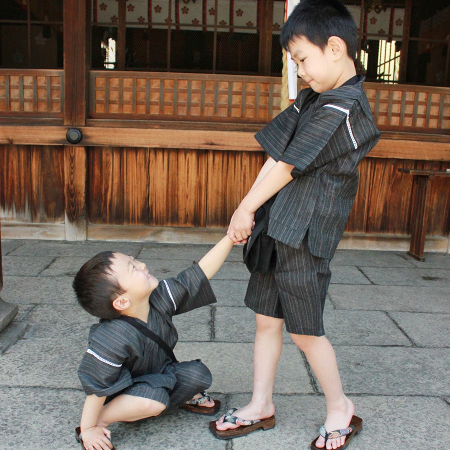 甚平 キッズ 子供 男児 綿麻 しじら織り 品番 Teiw 京のおしゃれ 屋 キョウノオシャレヤ のメンズファッション通販 Shoplist ショップリスト