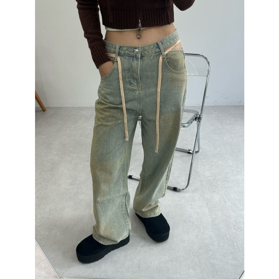 ストレート デニムパンツ ジーンズ[品番:LFTW0003114 ストレート デニムパンツ ジーンズ[品番:LFTW0003114