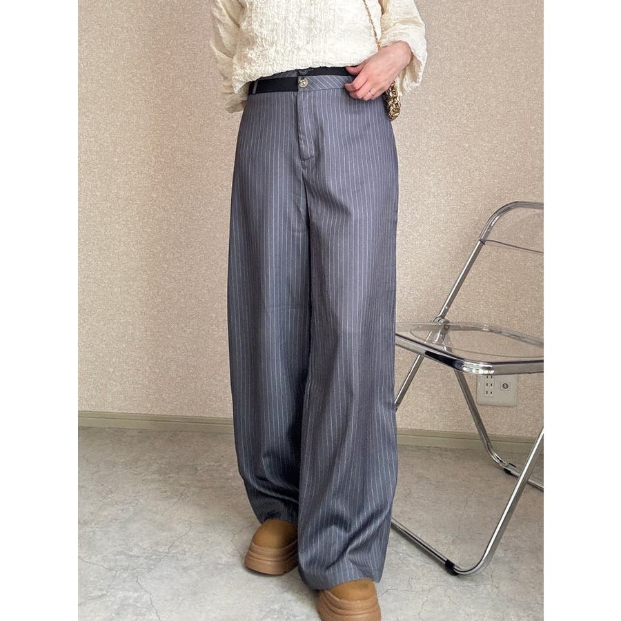 ストライプ スラックス[品番：LFTW0003427]｜SHOPLIST OUTLET