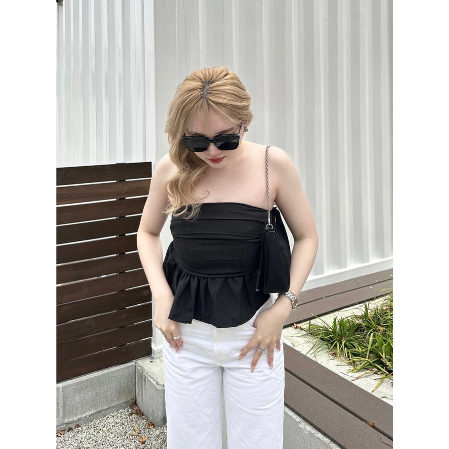 チェスティ定価以下！今季完売！フリルトップス☆ブラック1新品！ チェスティ☆新品！完売ブラック！ウォッシャブルフリルトップス