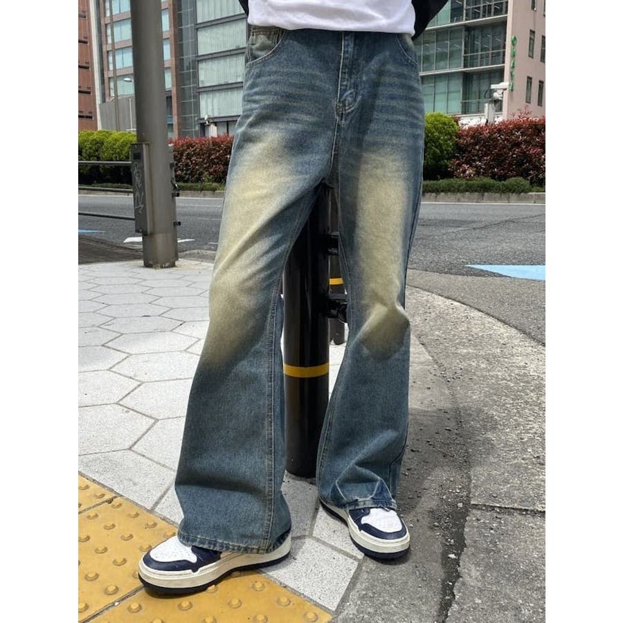 ヴィンテージウォッシュワイドデニムパンツ | ファッション通販