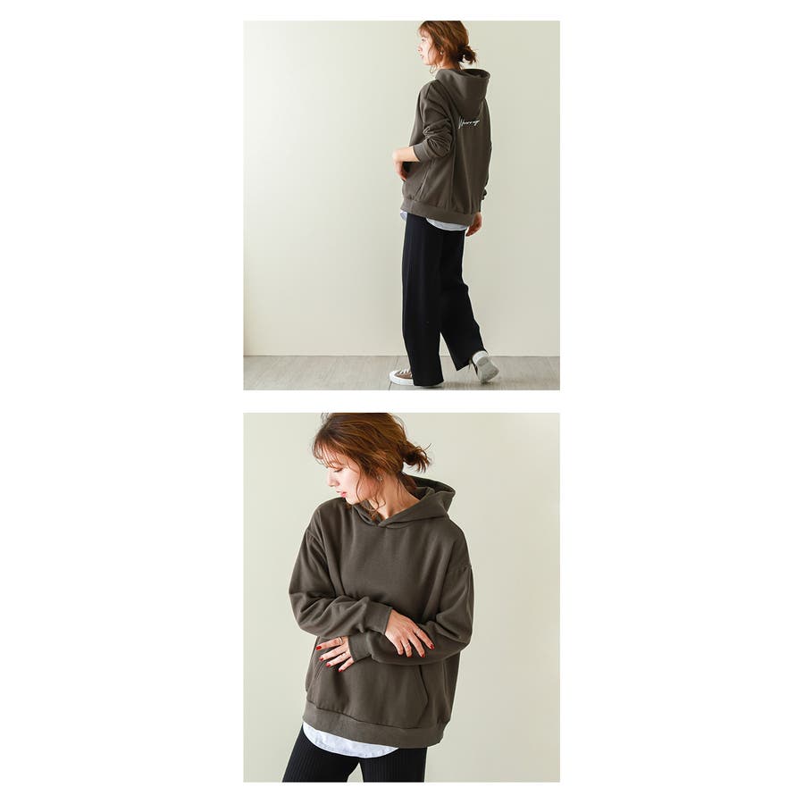 パーカー プルオーバー 刺繍ロゴ[品番：LGMW0004348]｜La-gemme（ラジェム）のレディース ファッション通販｜SHOPLIST（ショップリスト）