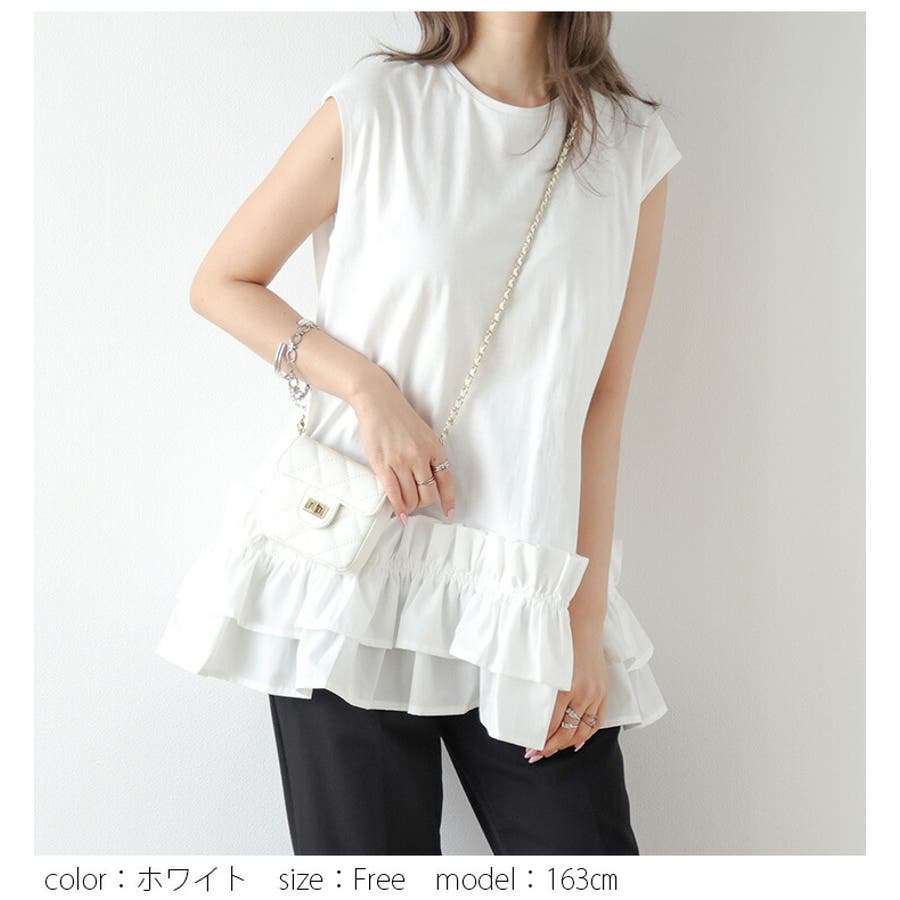 大量入荷 タンクトップ フリル 裾フリル[品番：LGMW0005014]｜La-gemme タンクトップ