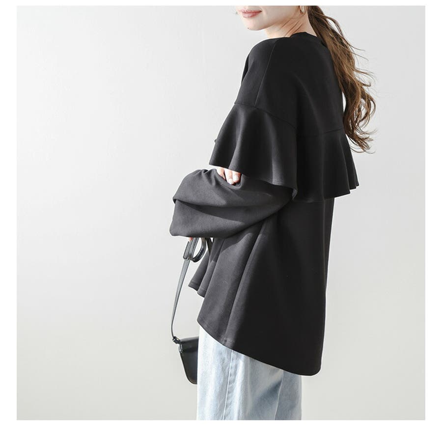 ラッフルフリル トップス ダンボールニット[品番：LGMW0005250