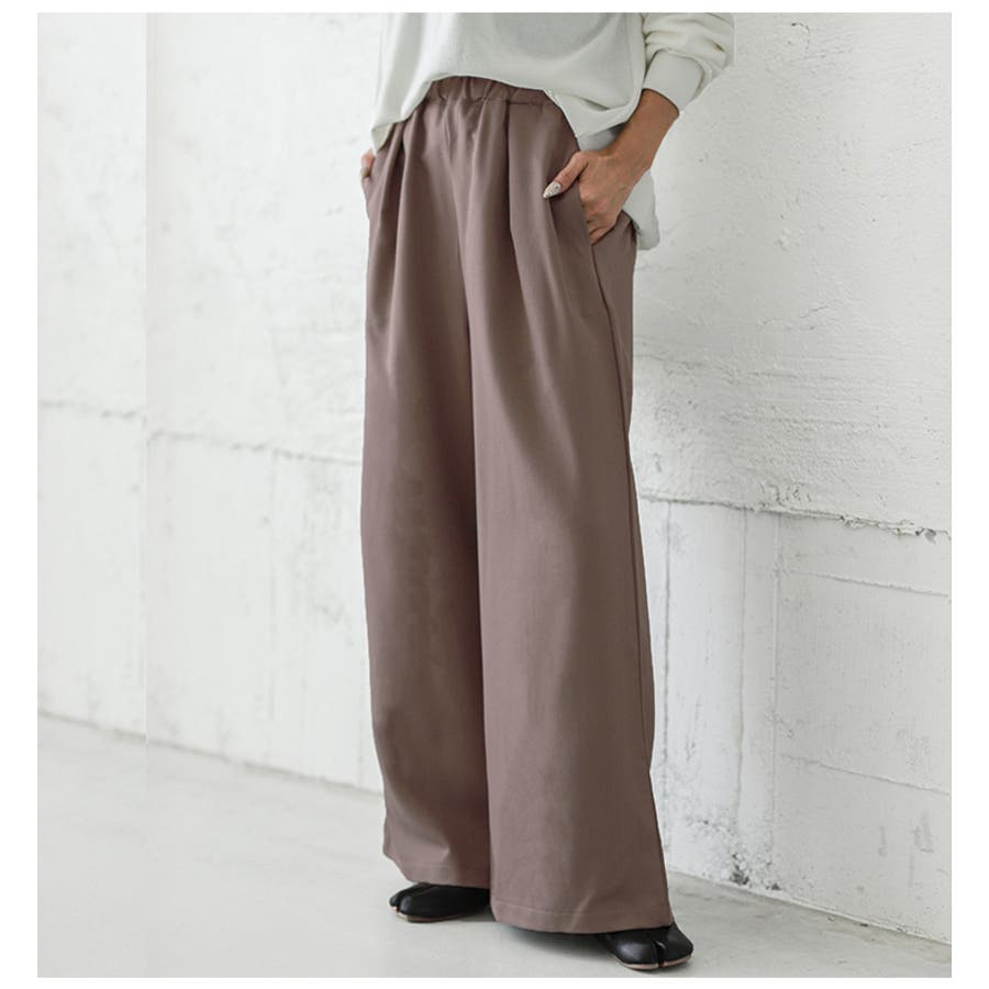 ワイドパンツ レディース タックパンツ[品番：LGMW0003668]｜La-gemme