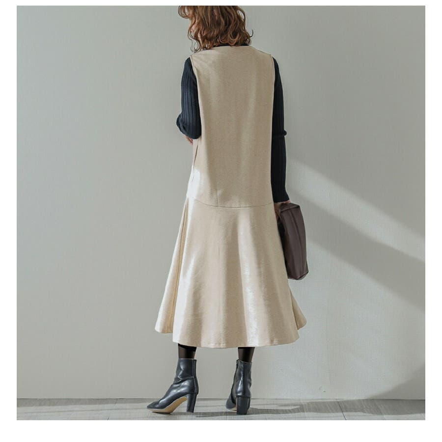 サロペット ジャンパースカート ウール混[品番：LGMW0004364]｜La  