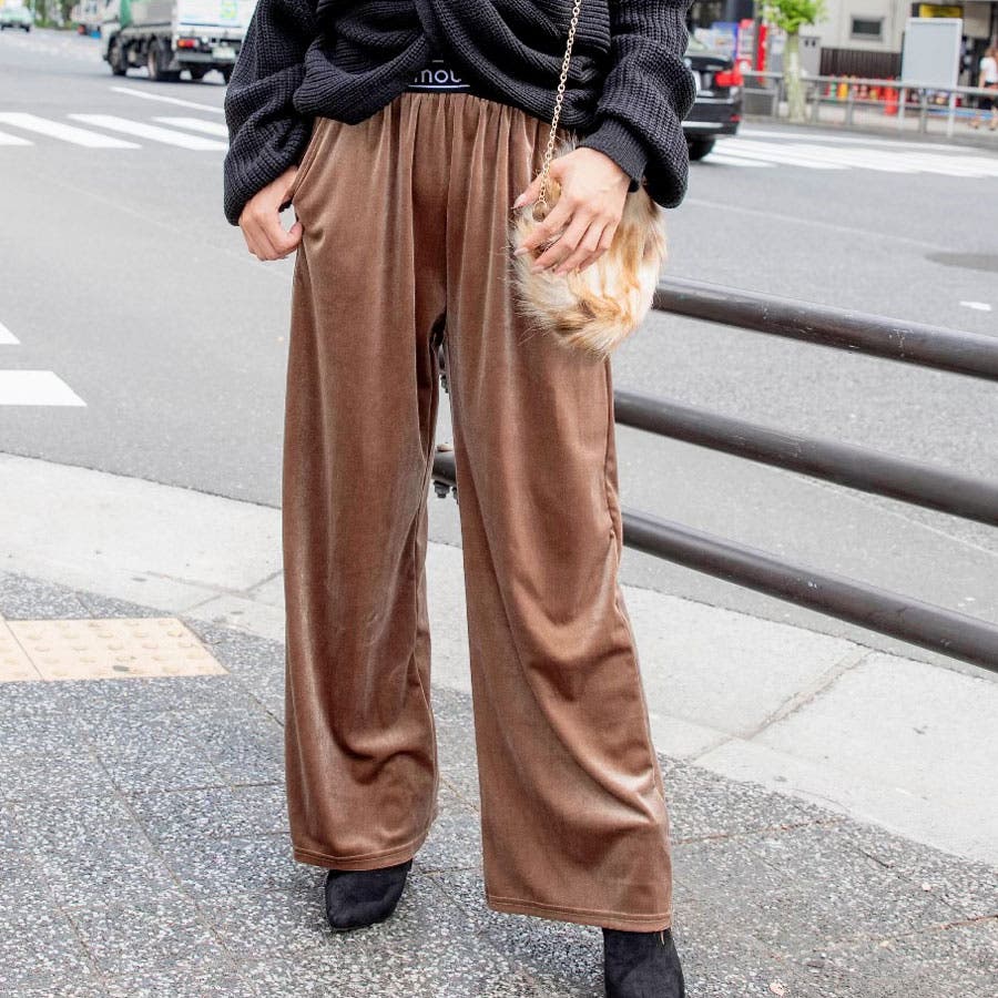 ウエストロゴ入りベロアパンツ きれいめ大人 大人レディ 品番 Lylw Layla ライラ のレディースファッション 通販 Shoplist ショップリスト