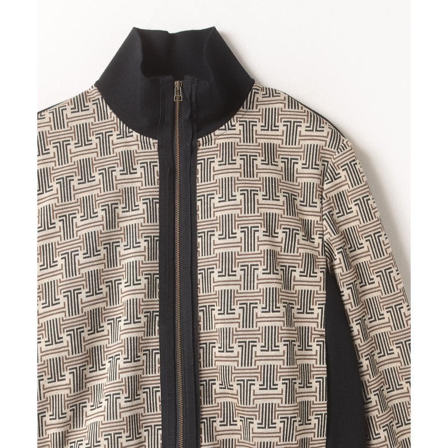 【極美品　未使用級】LANVIN SPORT ジャケット　ジップ　総ロゴ　薄手 ロゴジャカードジャケット[品番：LAVW0013279]｜LANVIN