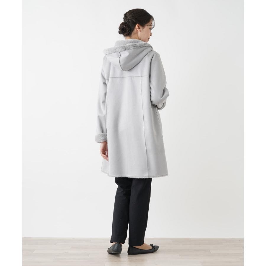 新品・タグ付き】レリアンムートン調フーデッドコート