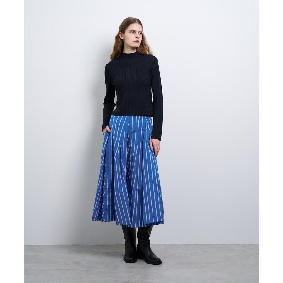 FABRICAストライプタフタフレアスカート[品番：LAVW0019257]｜LANVIN