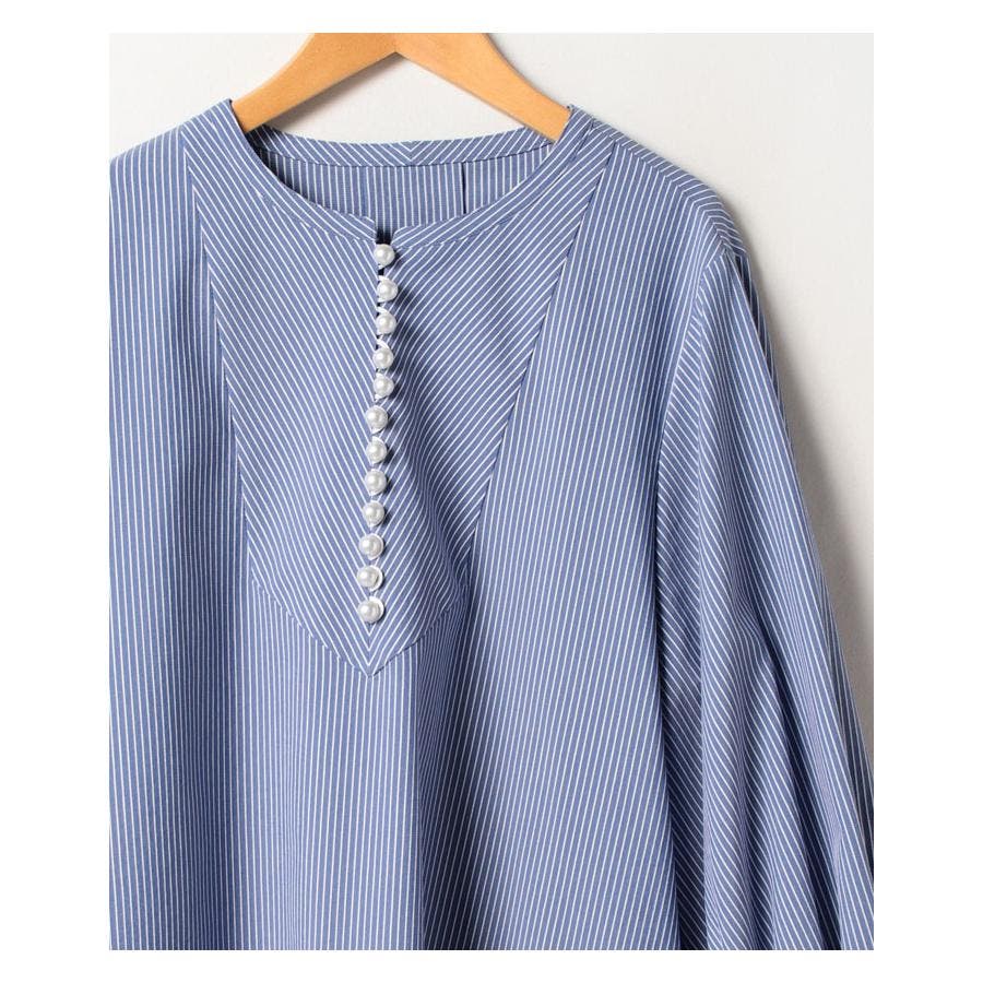 店舗人気】刺繍ストライプシャツ | Leilian plus house (Women
