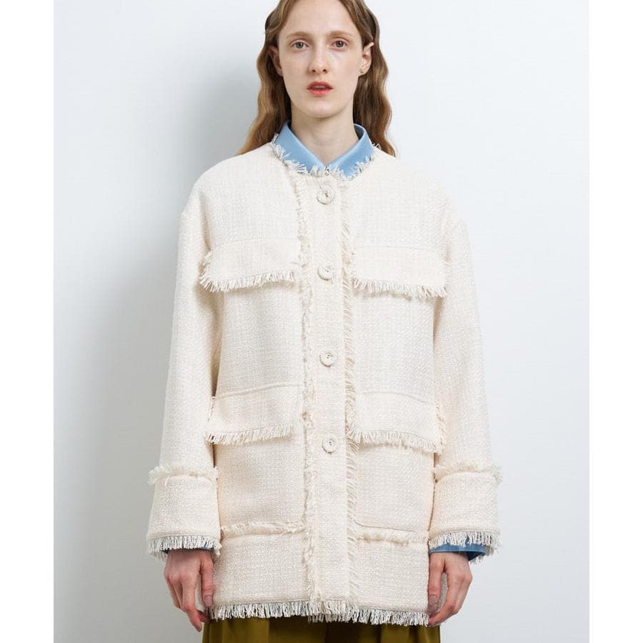 新作グッ ファンシーツイードジャケット[品番：LAVW0017197]｜LANVIN en ジャケット・アウター