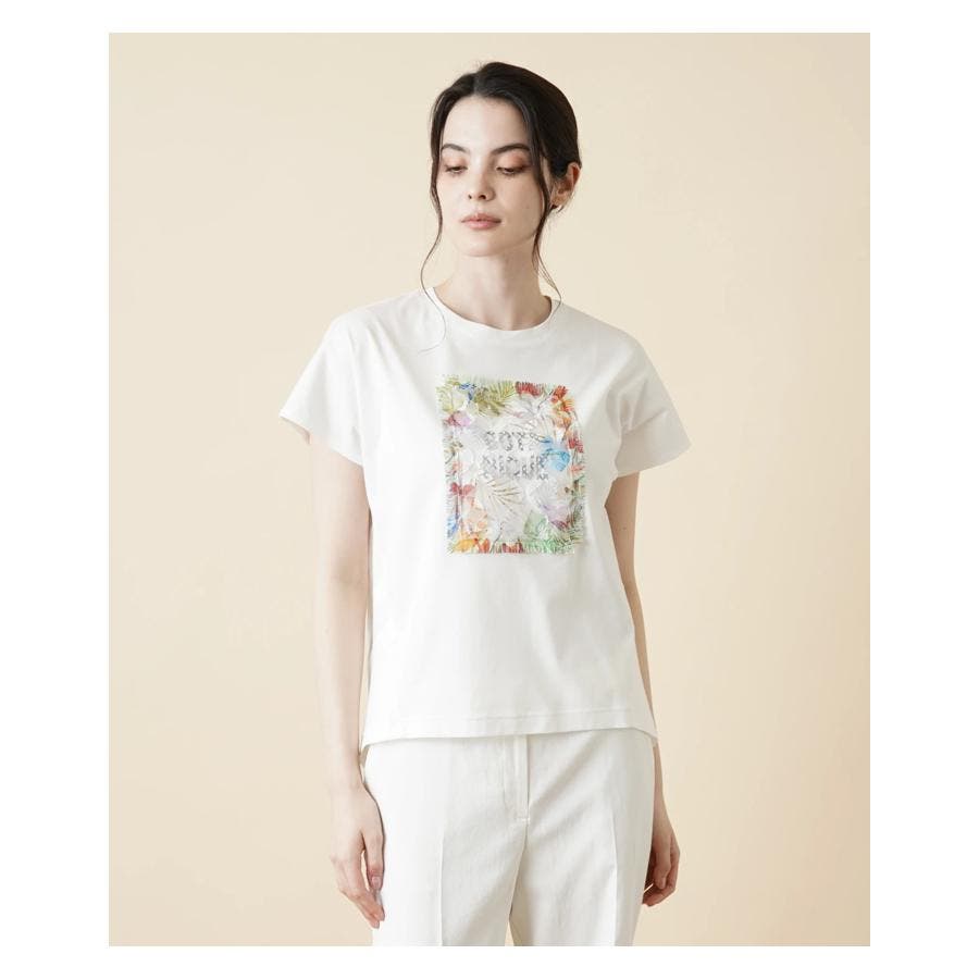 ボタニカル刺繍Tシャツ[品番：LAVW0009806]｜Leilian（レリアン