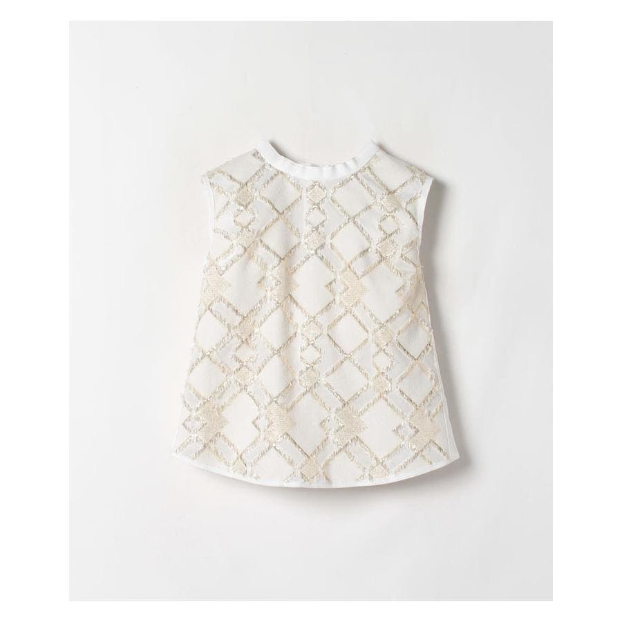 ラメジャカードノースリーブブラウス[品番：LAVW0005176]｜LANVIN 