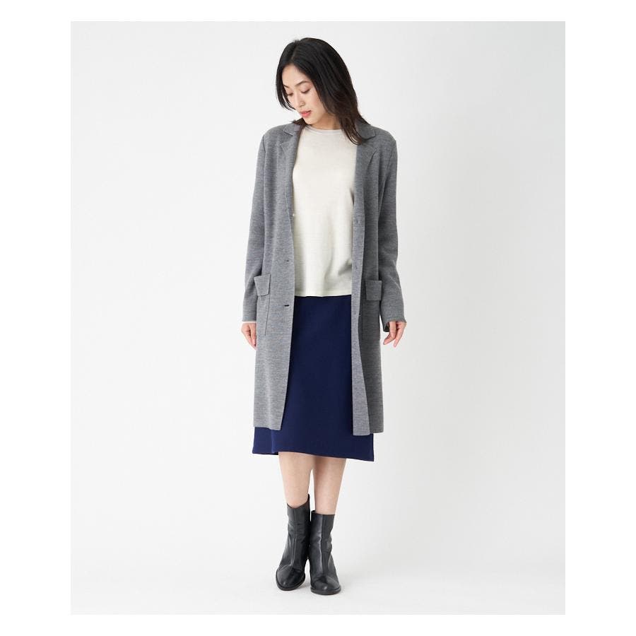ロングテーラードニットジャケット[品番：LAVW0011572]｜LANVIN