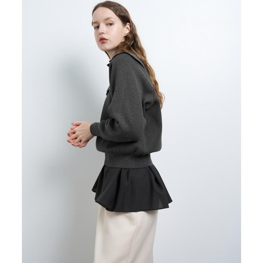 フリルカラーニット[品番：LAVW0018705]｜LANVIN en Bleu（ランバン 