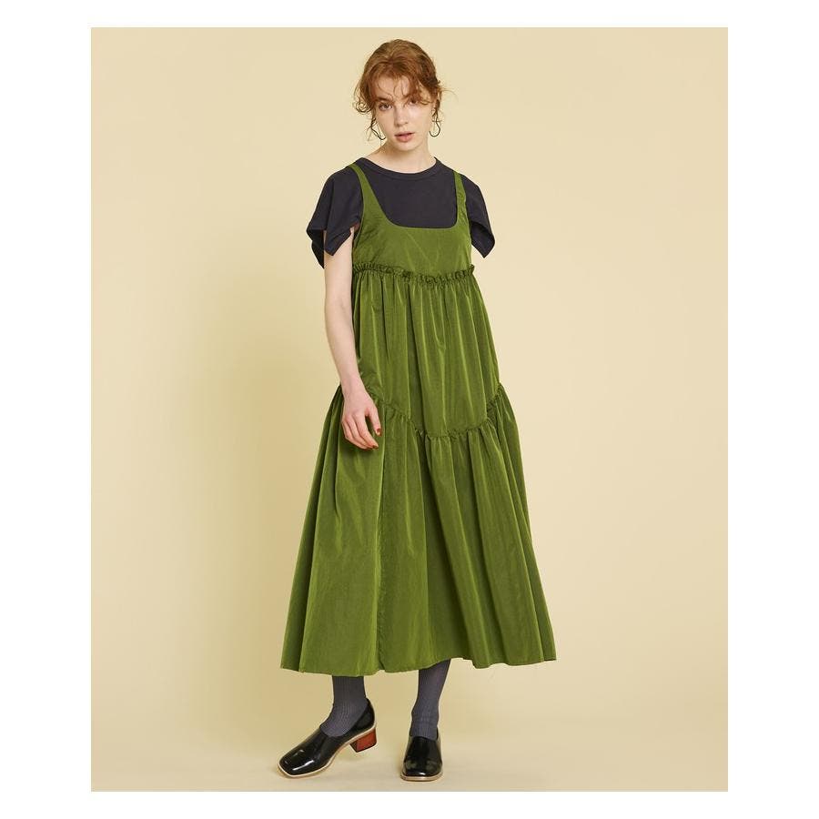 LANVIN en Bleu花柄ノースリーブワンピース