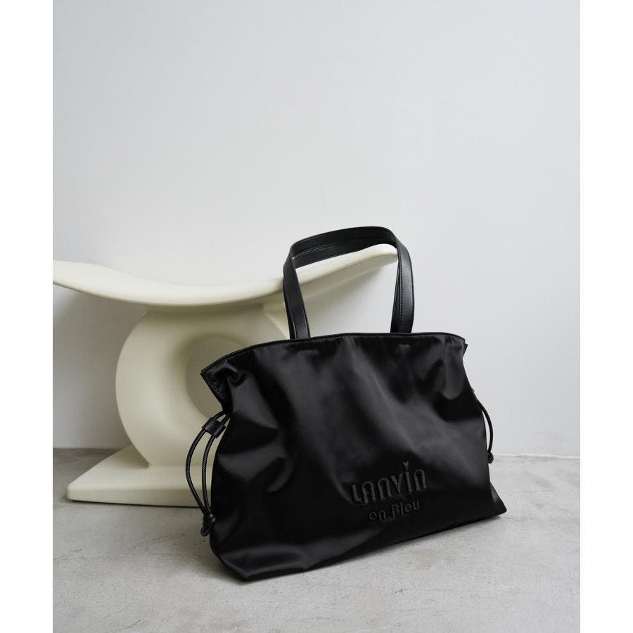 ■LANVIN■ランバン サテンナイロンドロストトートバッグ小 サテンナイロンドロストトートバッグ小（トートバッグ）｜LANVIN