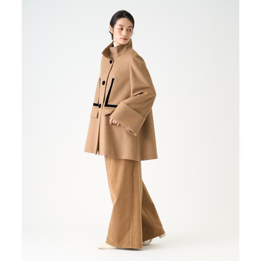 LANVIN COLLECTION コート ベージュ 40 ダブルボタン 上品 テントラインキャメルコート[品番：LAVW0018264]｜LANVIN COLLECTION