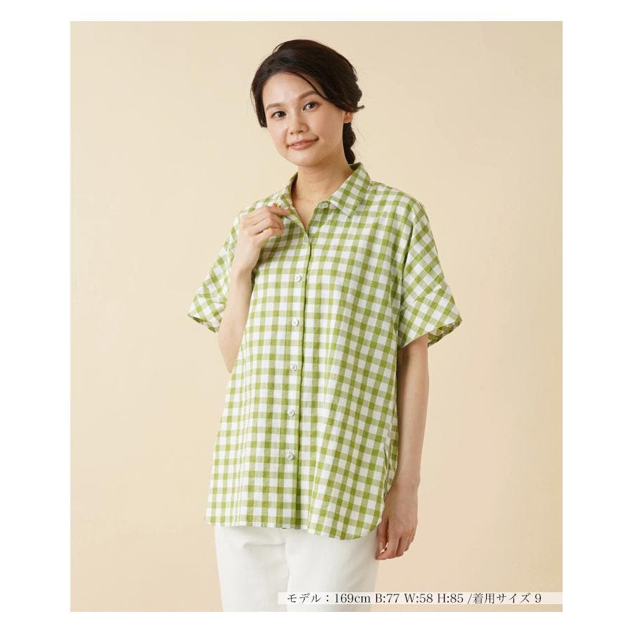 チェック柄シャツブラウス[品番：LAVW0009445]｜Leilian