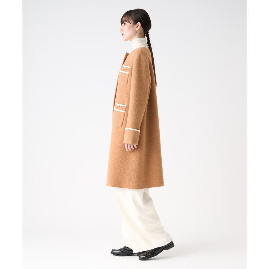 圧縮ウールパイピングコート[品番：LAVW0018205]｜LANVIN COLLECTION