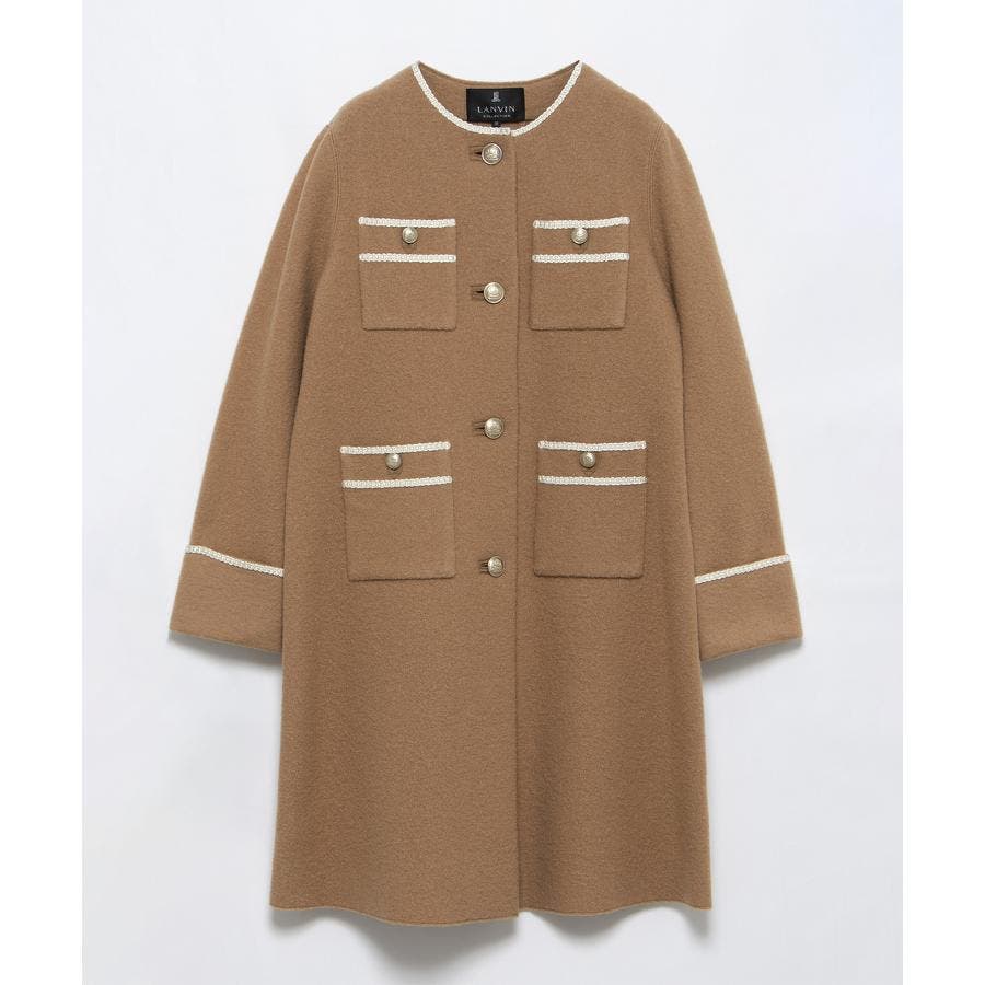圧縮ウールパイピングコート[品番：LAVW0018205]｜LANVIN COLLECTION