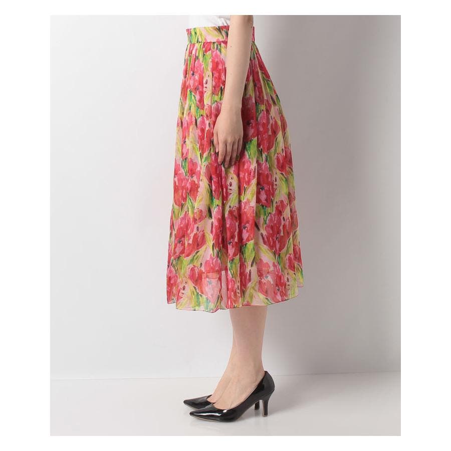LANVIN パイソン シルクスカート SUMMER-SALE シャイニー シアー スカート le reve vaniller 全2