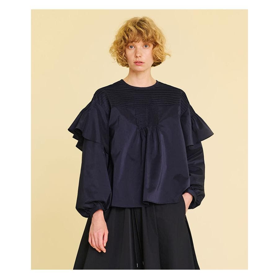 ライトタフタピンタックブラウス[品番：LAVW0006382]｜LANVIN en