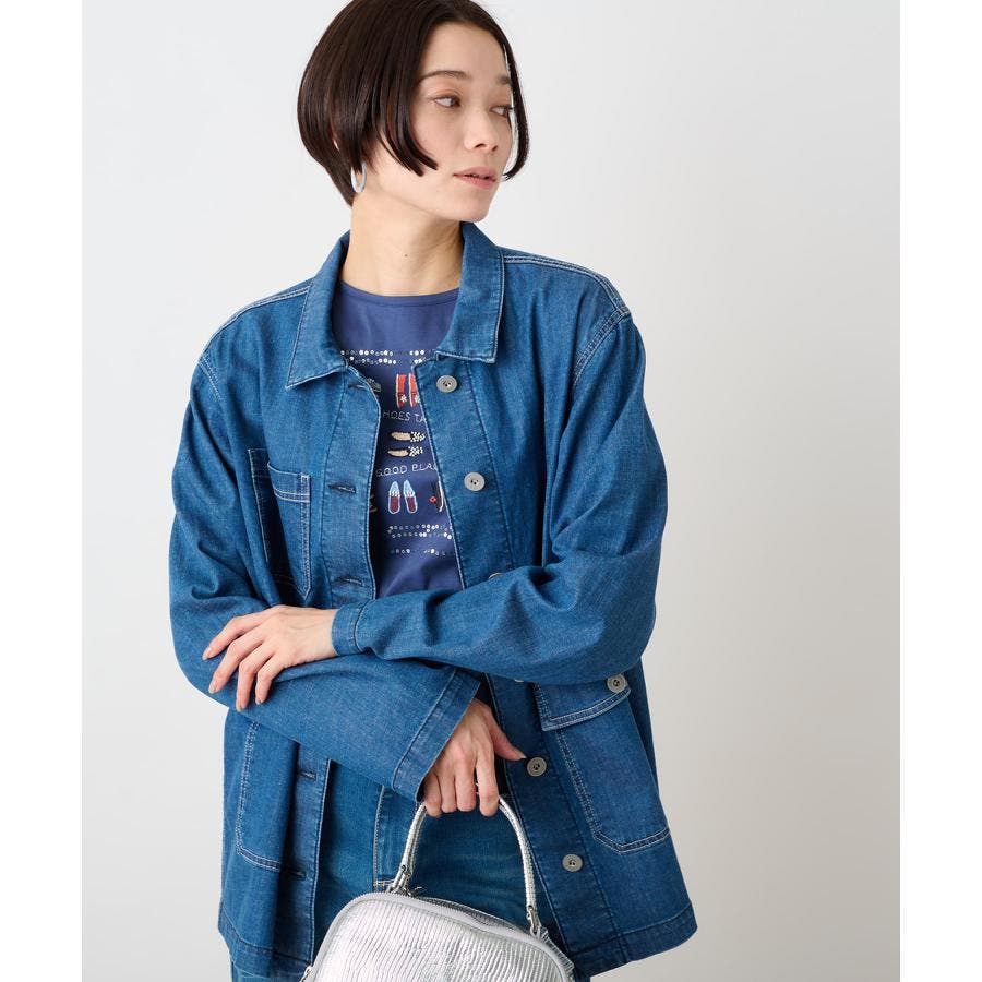洗える のびのびデニムジャケット[品番：LAVW0014197]｜CARA O