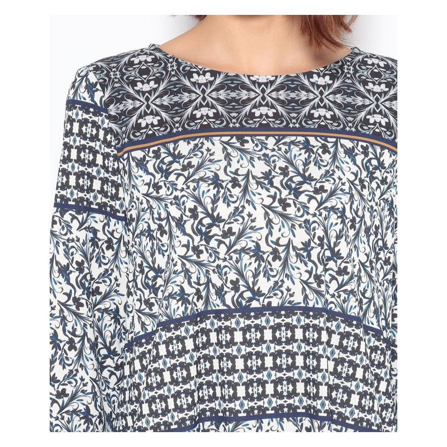 柄切替チュニックブラウス[品番：LAVW0001377]｜Leilian（レリアン）の