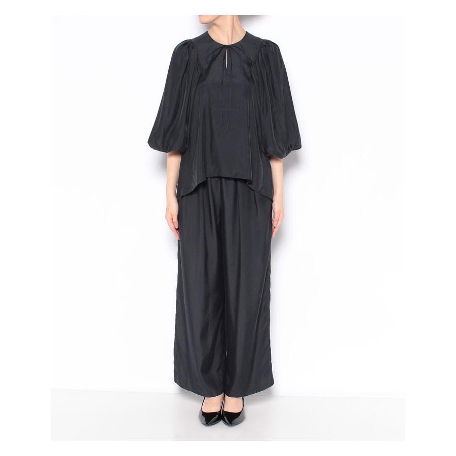 【人気商品】 シャンブレーゴムワイドパンツ[品番：LAVW0004288]｜LANVIN en パンツ