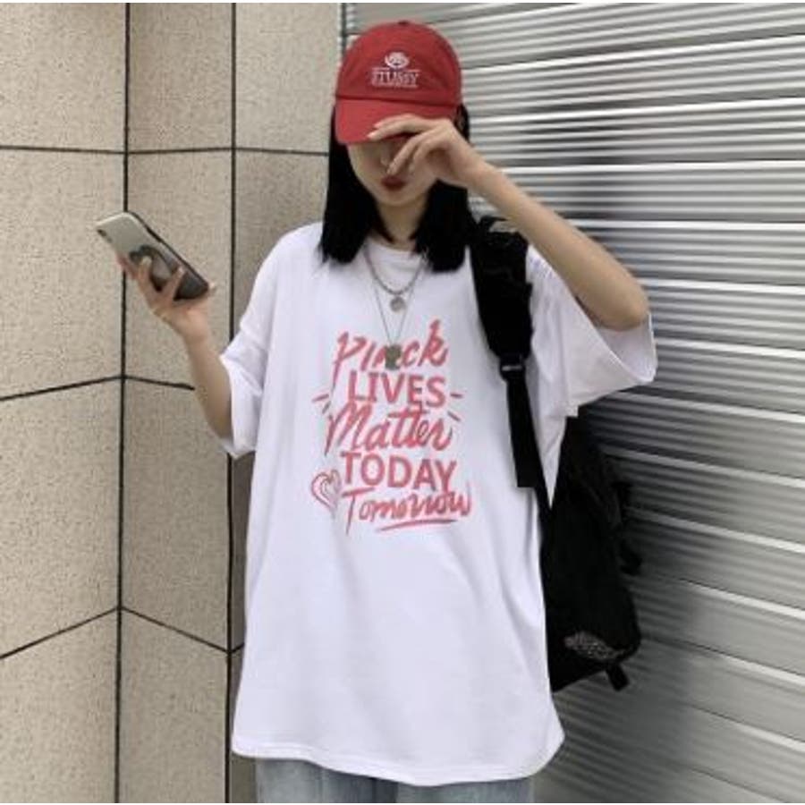 ロックでパンクなプリントTシャツ フェスＴ ビックシルエット韓国