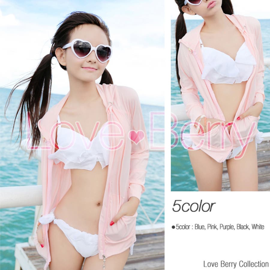 水着 レディース UVカットラッシュガードパーカー[品番 水着 レディース UVカットラッシュガードパーカー[品番