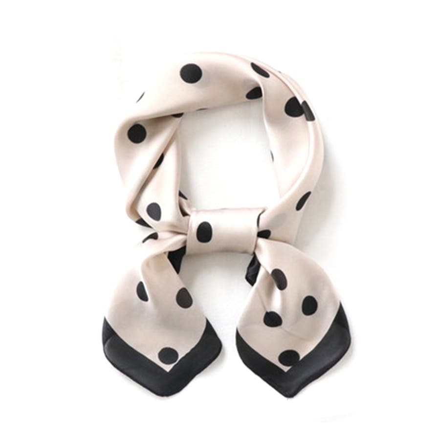 ロドリリオン　ドットサテンスカーフ/ホワイト ロドリリオン ドットサテンスカーフ/ホワイト ロドリリオン ドット